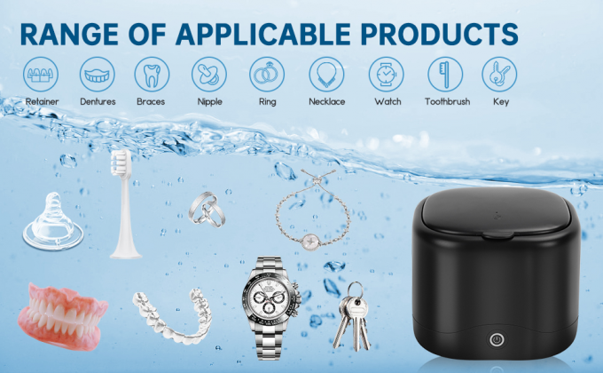45K Ultrasonic Cleaner for Dentures & Retainers Jewelry, Mouth Guard, Rings, Silver, Watches, Diamonds, Coins, Razors 4
